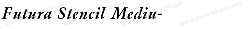 Futura Stencil Mediu字体转换